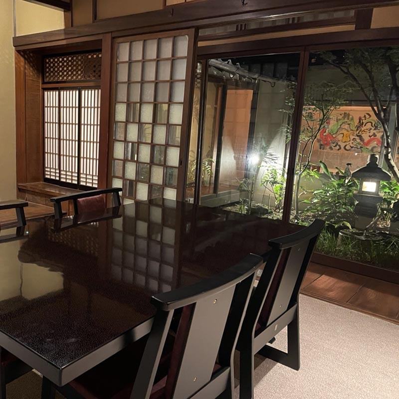 The interior decorated with pure Japanese style and flair that varies by the room. 
