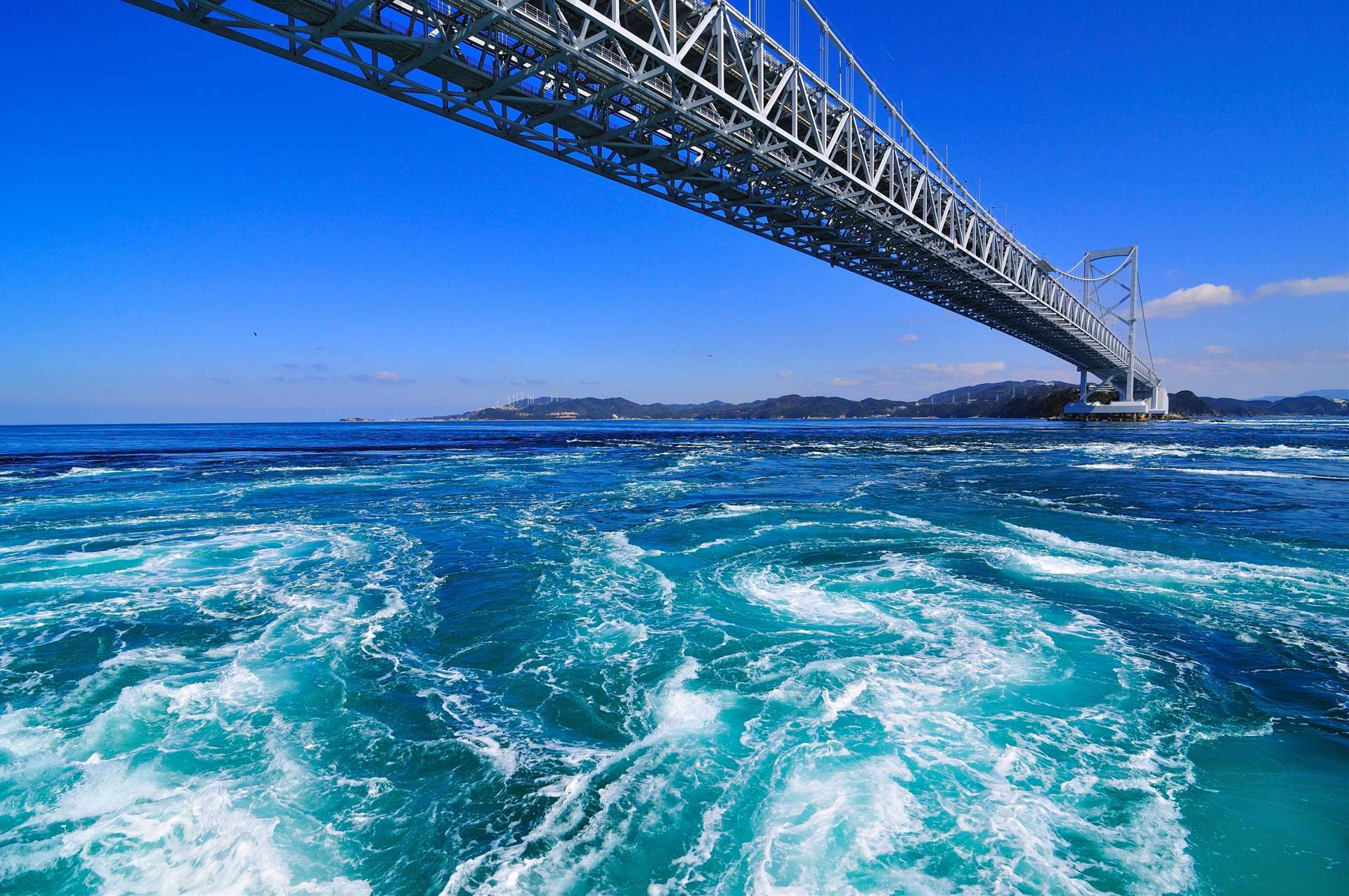 The whirlpools of Naruto are works of art created by mother nature in the violent tides of the Naruto Strait.

