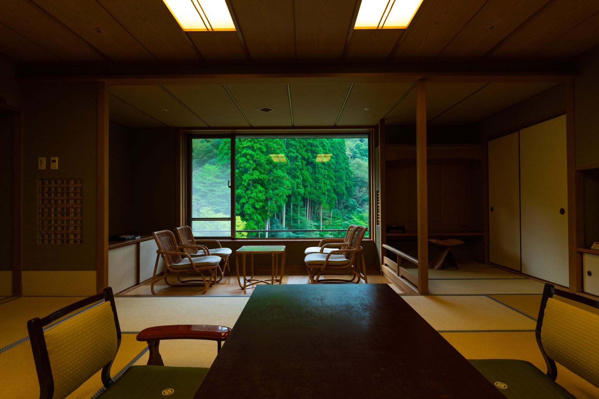 Standard Japanese room facing the garden. Luxurious and classy space for you to sit back. Dinner will be brought to your room. 