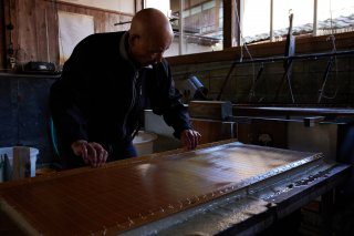 Trésor national vivant, visite de l'atelier de M. Ichibei Iwano IX