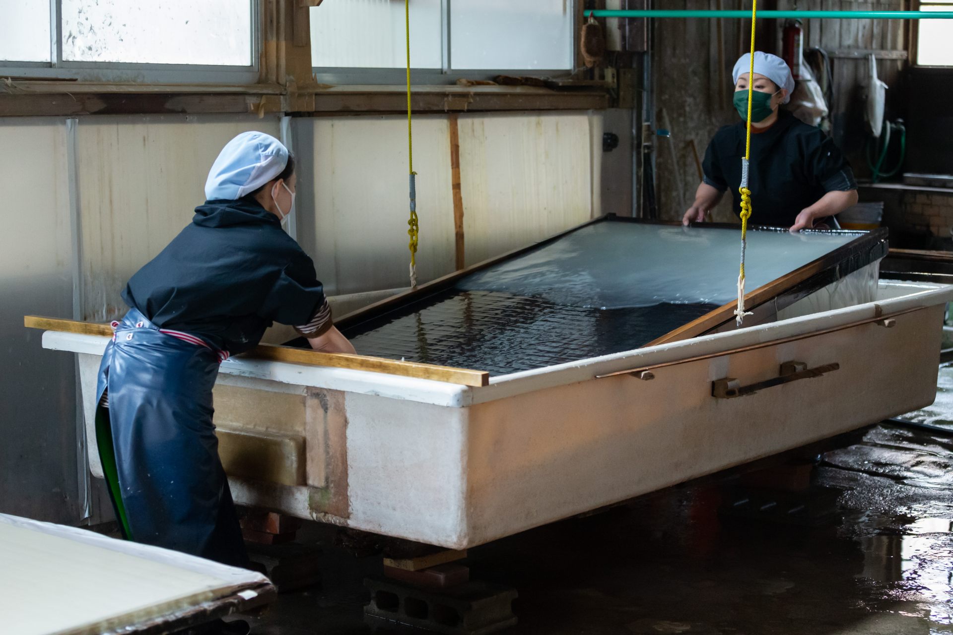 At Iwano Heizaburo Paper Mill, a tradition of women papermakers still carry out the work of kamisuki, honoring the goddess who first gave the craft to the area.