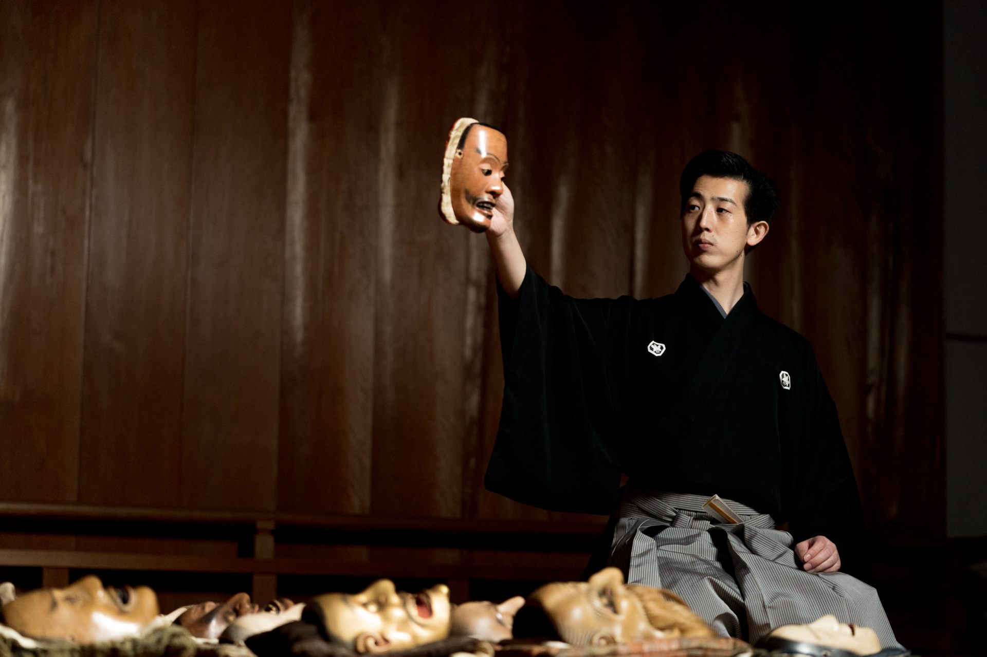 Yoshiteru Ueda, from the Kanze school of shite-kata (main character/choral) Noh performers. 
Sharing the culture and draw of Noh as a young successor of the traditional performing arts. 