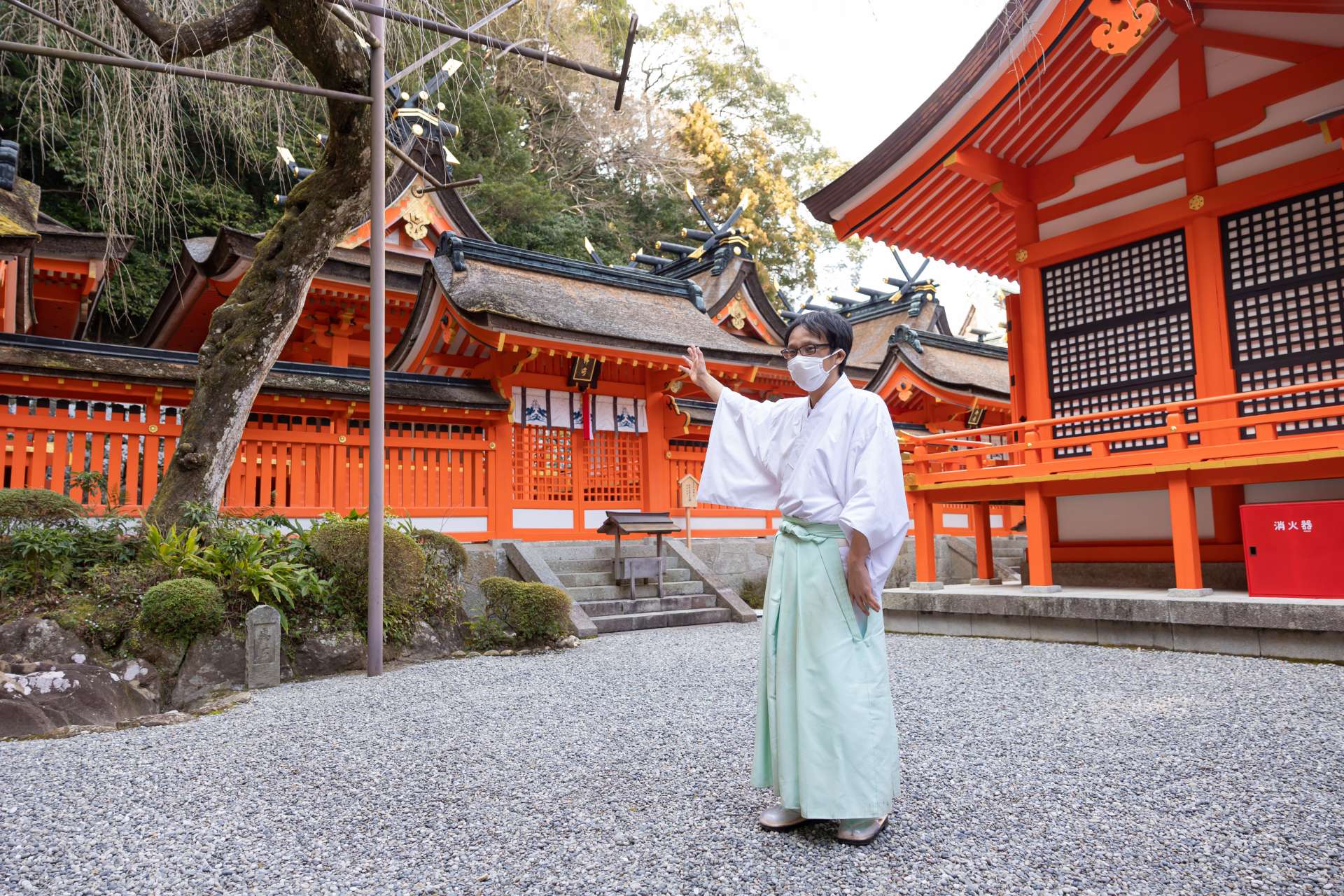 After worshipping, explore the honden (inner sanctuary) and grounds with a Shinto priest on a special guided tour.