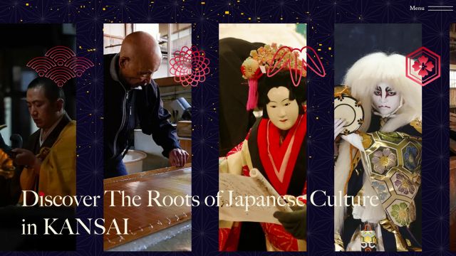 Special site "Discover the Roots of Japanese Culture in KANSAI" that summarizes the experiences in Kansai.