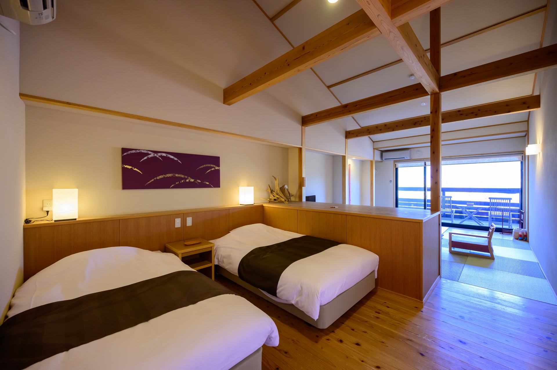 Experience the panoramic views of Kumano's nature in the 'Superior Suite - Seiryu.'