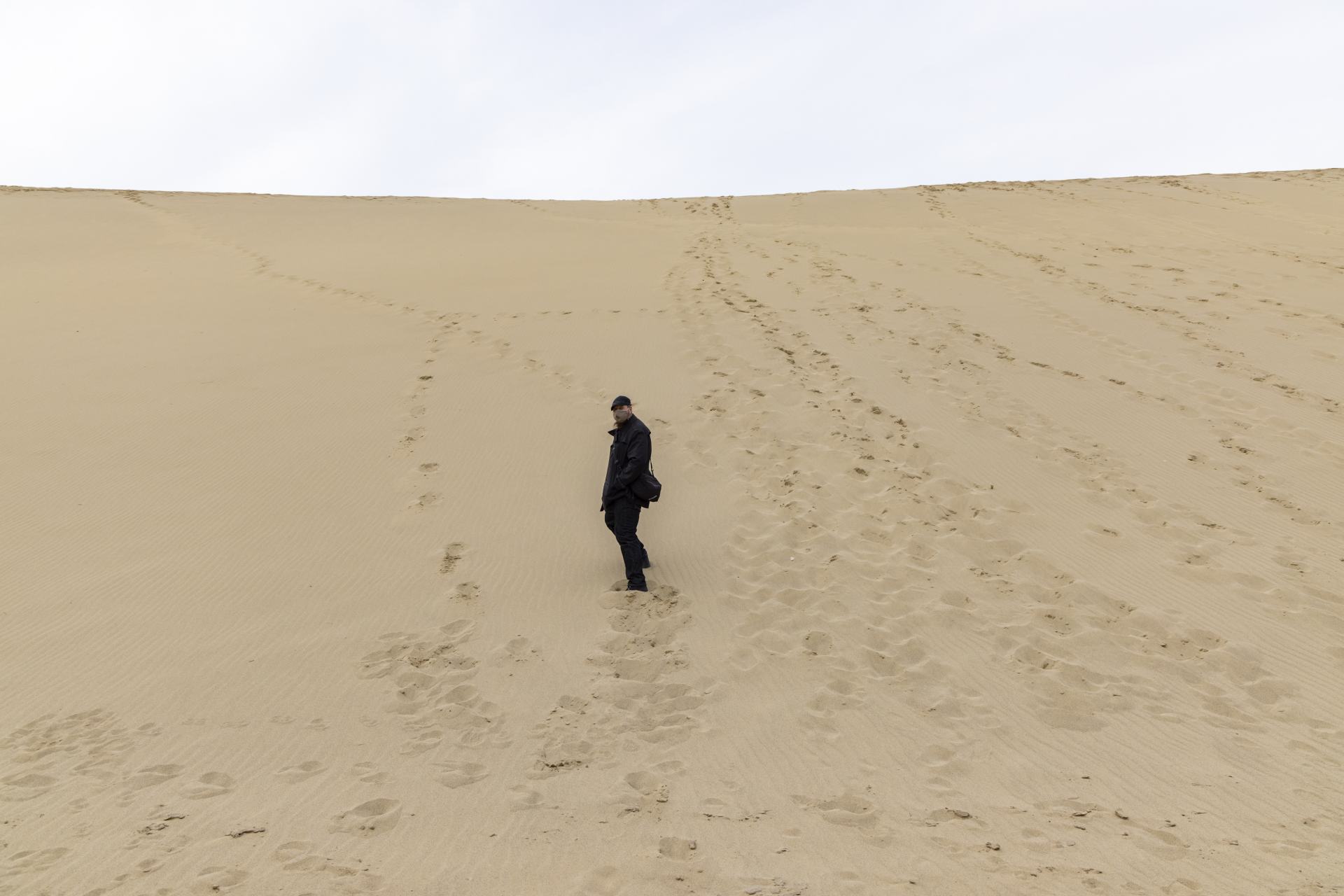 Nature reigns supreme and the people look small at the magnificent Tottori Sand Dunes.