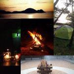 Camping in a Tent by the Sea of Japan