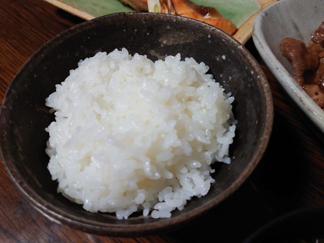 The shiny rice is the creation of the restaurant owner after many trials