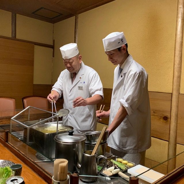 Tempura is served in a special room 