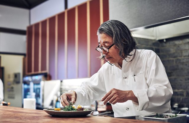 The renowned chef, Masayasu Yonemura, shows his mastery.