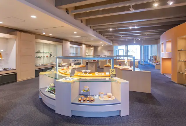 The interior view of the museum shop