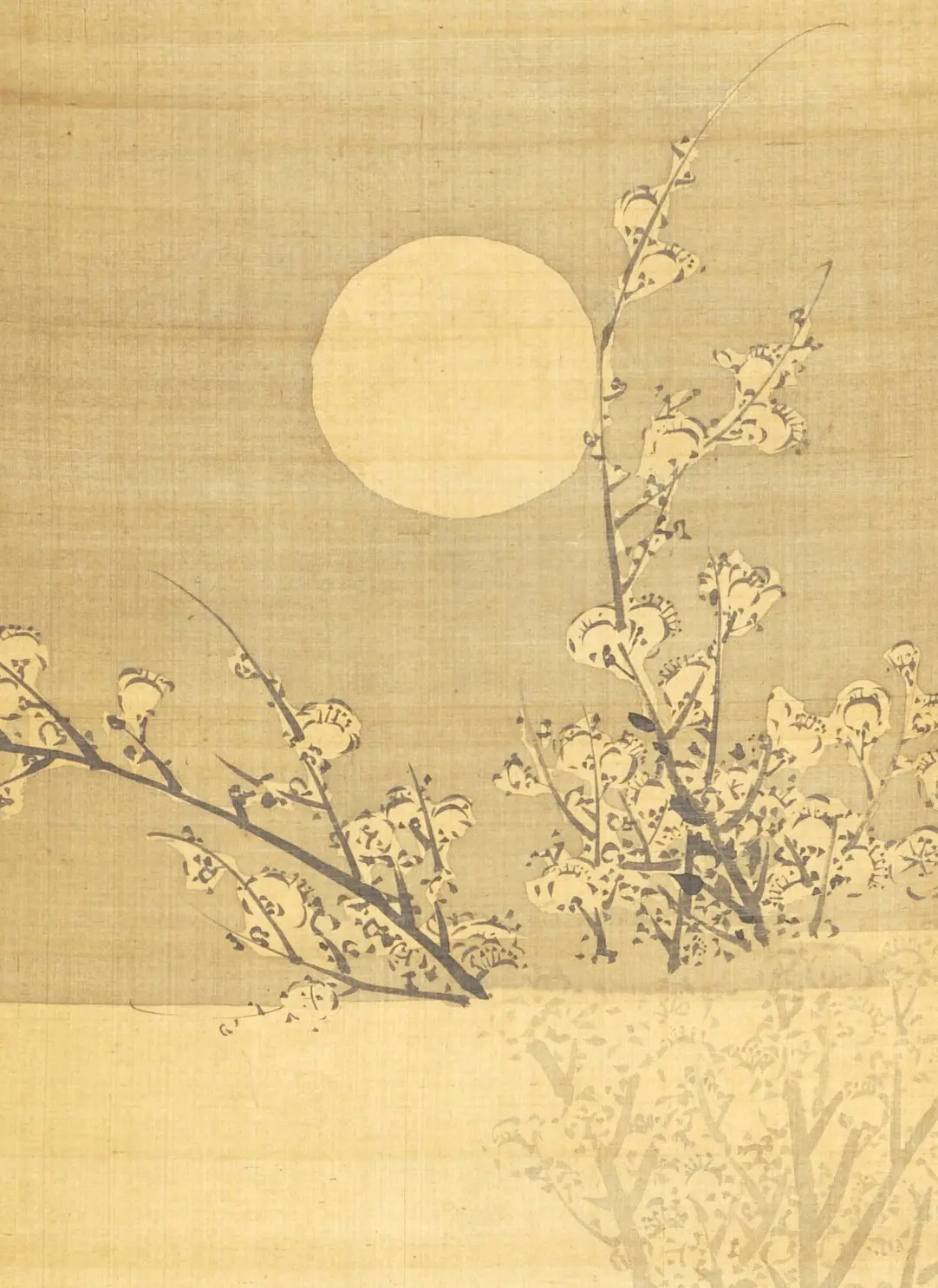 「梅月之図」部分　福田太華