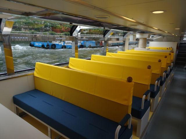 Interior of the Aqua Liner water bus