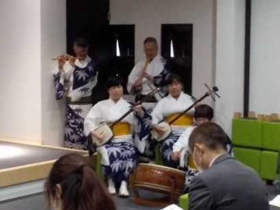 Local members of the Dekansho Bushi Preservation Society performing live.