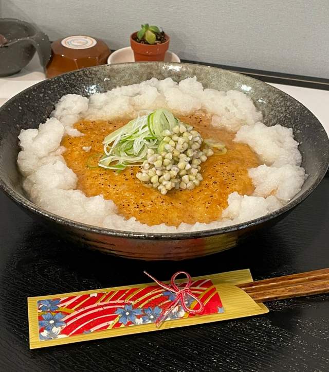 Echizen Soba Club: Soba with fried tofu and grated toppings