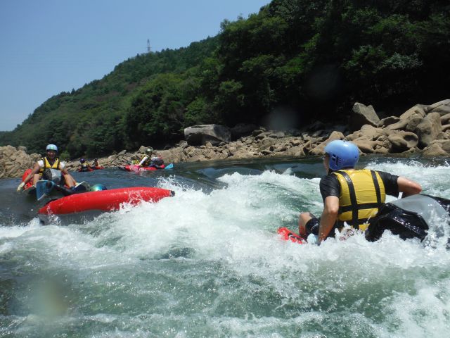 River bugging: Available nowhere else in Japan! You can face any direction you want as you go down the river and move about freely on the water's surface