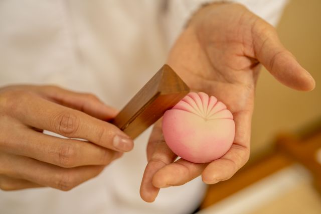 Making Japanese sweets