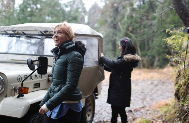 山師とジープで山へ入ります