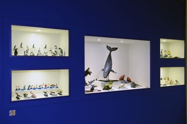 Exhibited figures based on marine life