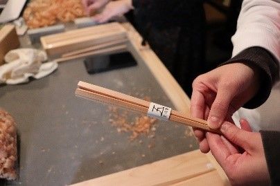 Hands-on pentagonal chopstick-making experience complete
