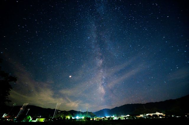 Starry sky in Misasa Onsen