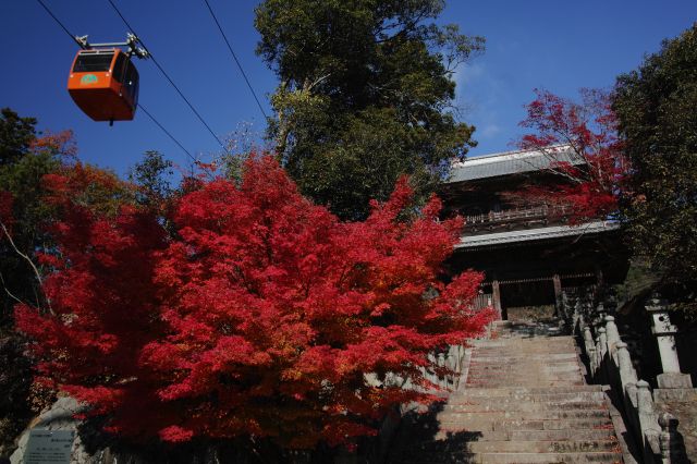 Hashikura-ji Temple Niomon Gate and Ropeway