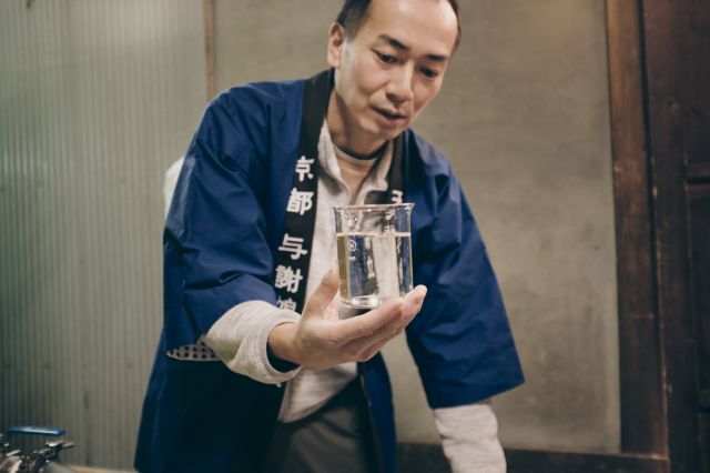Pictured here is the toji, or master brewer, who has dedicated his life to brewing sake.