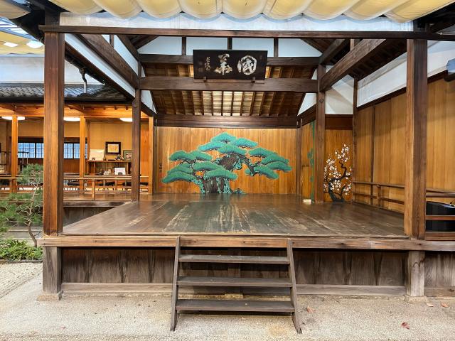Noh stage inside the restaurant