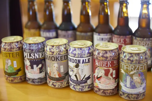 常温保存ができる缶ビールの製造にも力を入れている。京都府丹後産のお米を副原料にしたビールもあります。