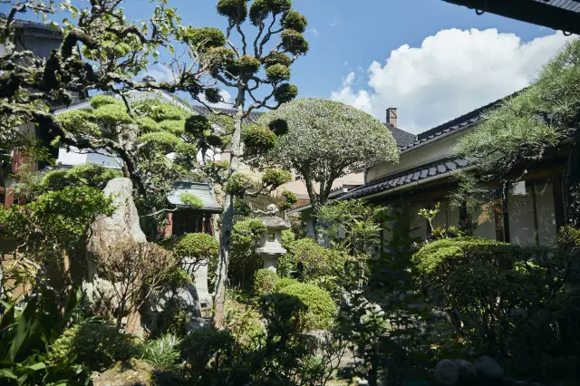歴史のある建物を改装した「老松ダイニング」店内では、日本庭園を臨みながら四季折々の景色とお食事を楽しめる。