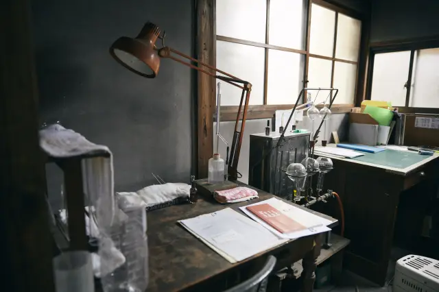 The finished sake is carefully monitored in the laboratory for alcohol concentration and quality.
